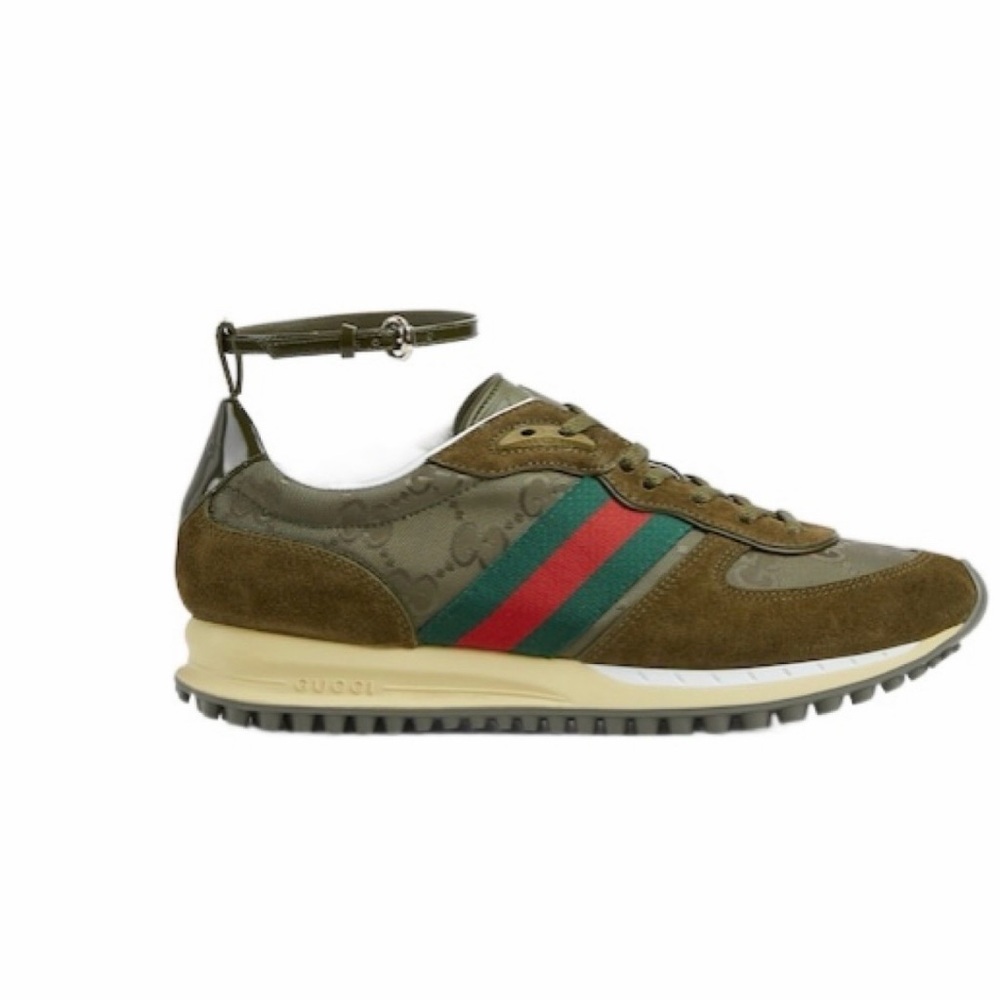 Gucci Men's Green and Brown Sneakers